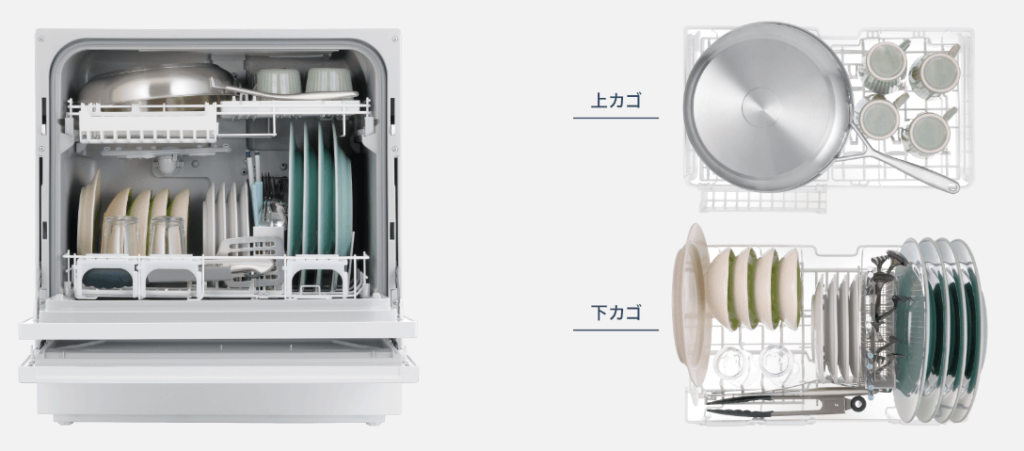 食器や調理器具がまとめて洗える