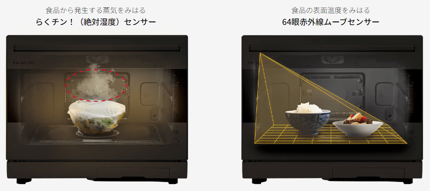 高性能センサーでかしこく自動調理&あたため