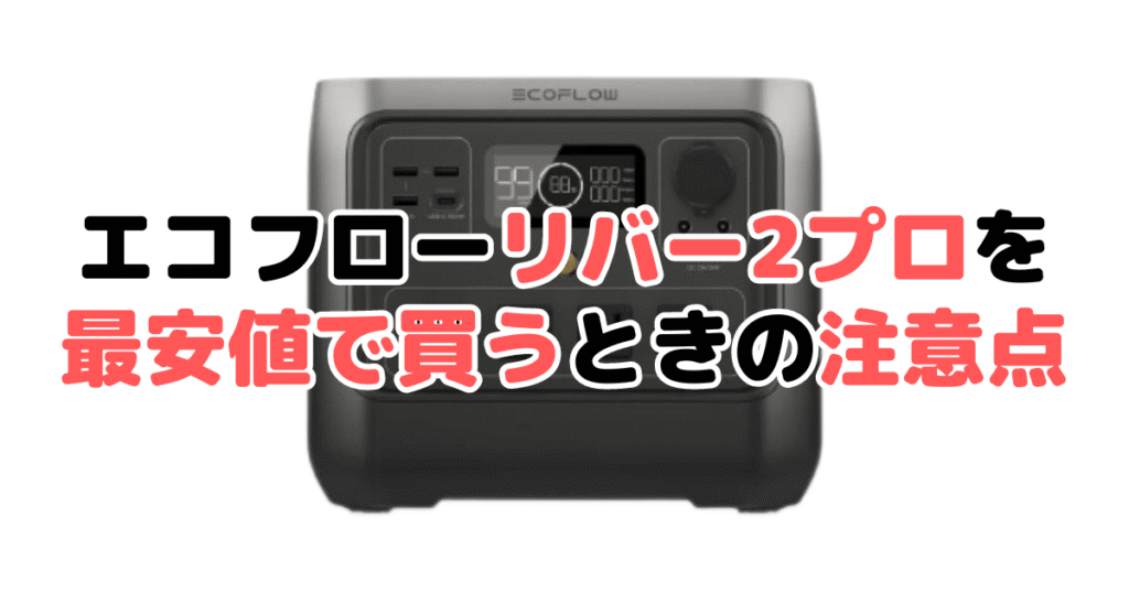 エコフローリバー2プロを最安値で買うときの注意点