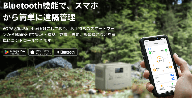 スマホアプリで状態を把握できる