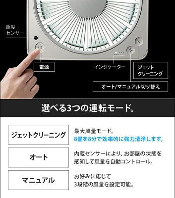 バルミューダ空気清浄機の特長