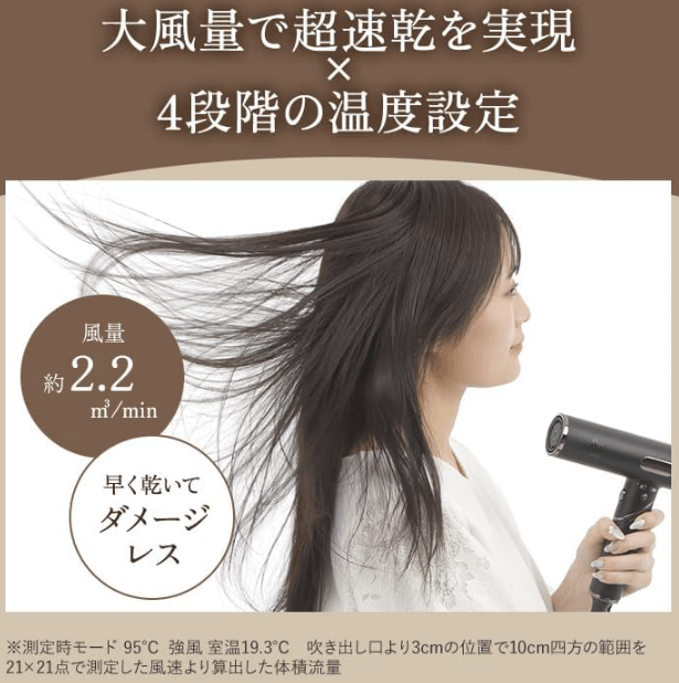 87saku（ハナサク）ヘアドライヤーの風量