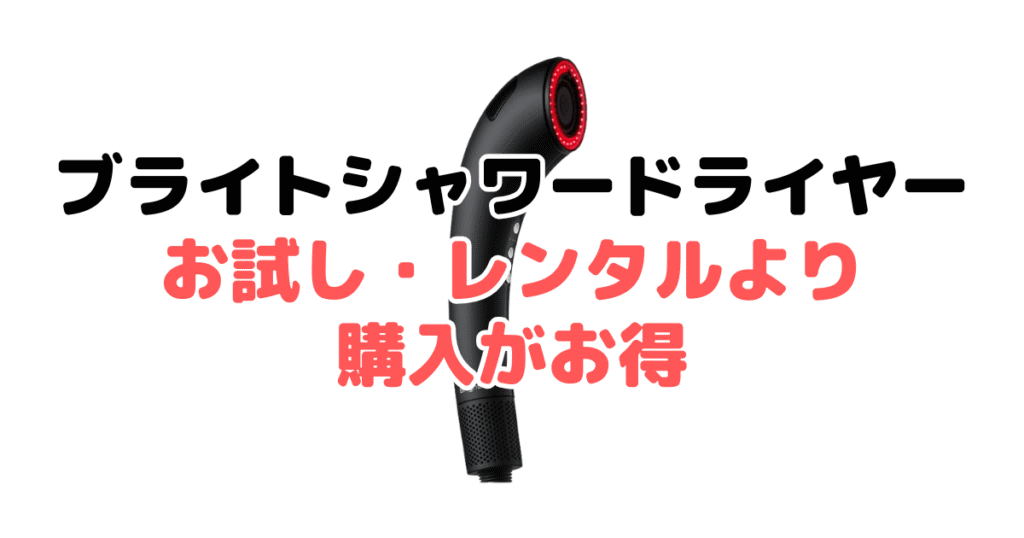 まとめ：ブライトシャワードライヤーはお試し・レンタルより購入がお得