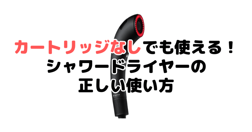カートリッジなしでも使える！ブライトシャワードライヤーの使い方