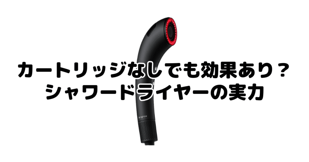 カートリッジなしでも効果あり？ブライトシャワードライヤーの性能