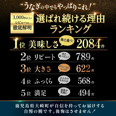 うなぎ 国産 鰻 蒲焼き 1尾～2尾 200g 330g（鹿児島県大崎町）
